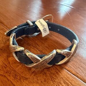 NWT Brighton Kriss Kross Etched Bandit Bracelet, Black